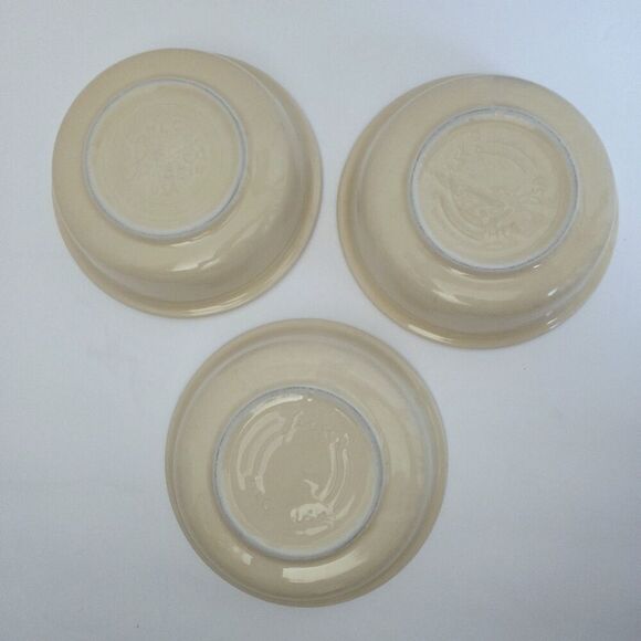 VTG Homer Laughlin HLC Fiesta Coupe Bowls (Set of 3) Ivory Aprox 6 7/8" - Picture 3 of 9